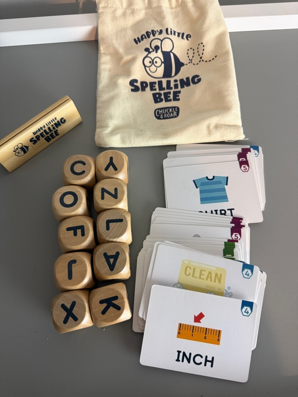 Kids Wooden Letter Game - Spelling Bee Set - Picture 3 of 3